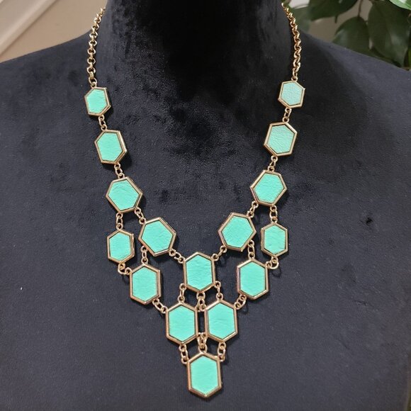 Womens Beautiful Turquoise Noah's Ark Enamel Statement Necklace with Lobster - Picture 1 of 6